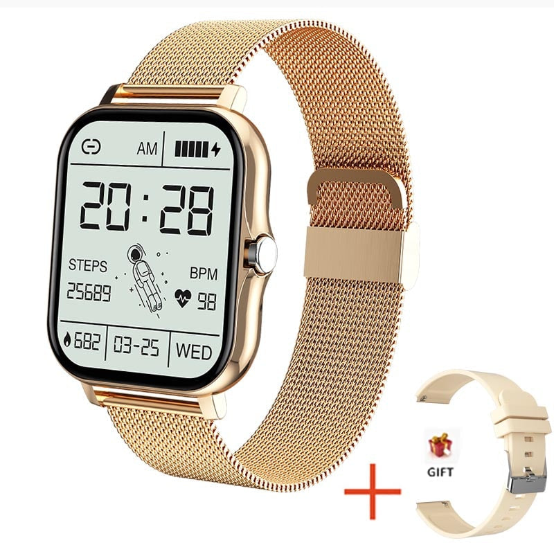 Women Smart watch Men 1.69" Color Screen Full touch Fitness Tracker Bluetooth Call Smart Clock Ladies Smart Watch Women