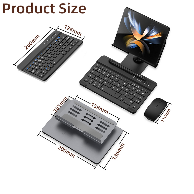 Desk Stand & Bluetooth Keyboard for Samsung Galaxy Z Fold 5