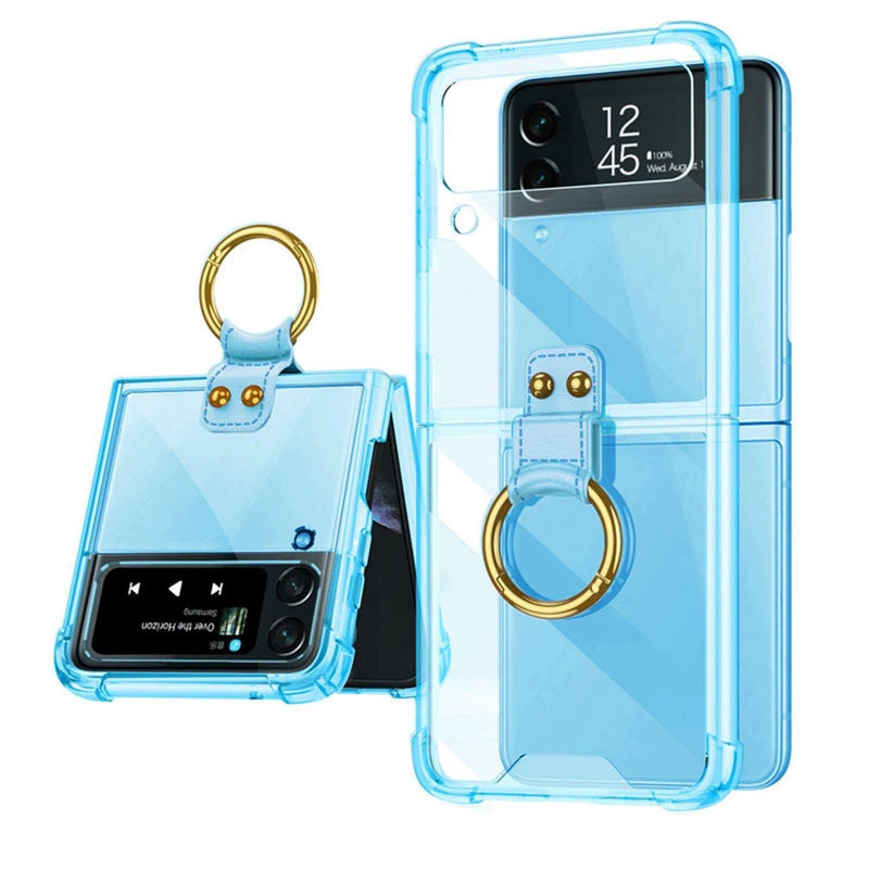 Transparent Case with Ring For Samsung Galaxy Z Flip 4