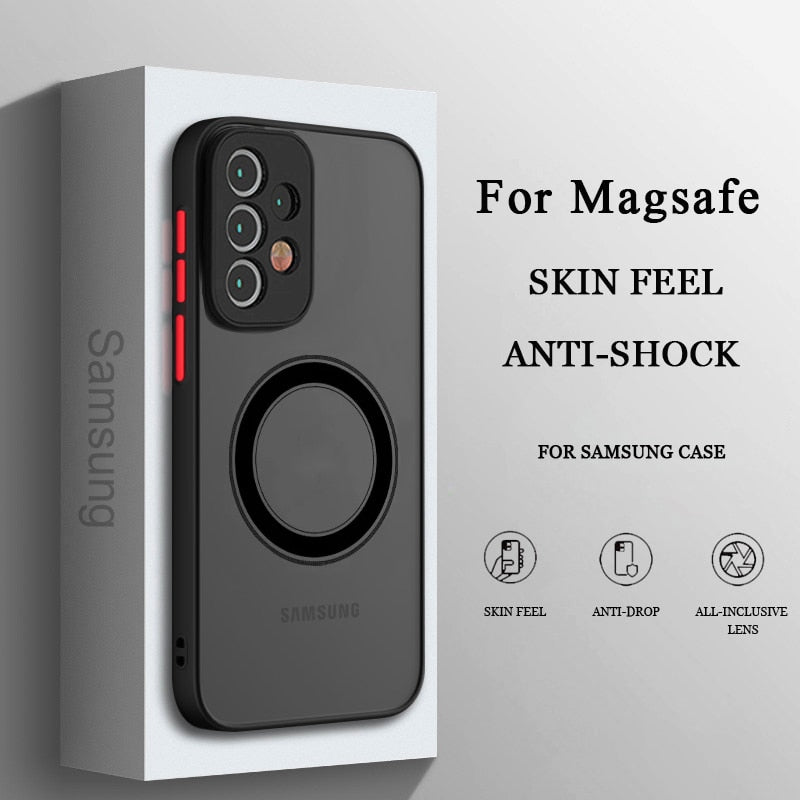 Armor Matte Case with Magnetic Wireless Charge For Samsung Galaxy S23 Series